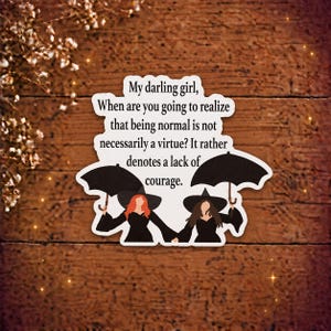 Practical Magic My Darling Girl Waterproof Thermal Laminated Vinyl Sticker, Movie Quote Sticker