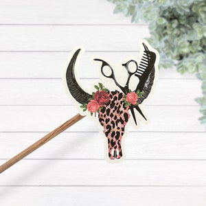 Coiffeur Cowboy Sticker Waterproof Laminate Sticker, Country Hairstylist Laptop Decalcomani, Hydro flacon Sticker