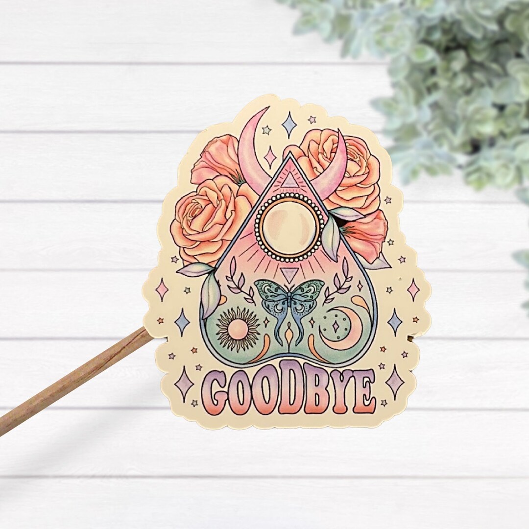 Ouija Board Waterproof Laminated Vinyl Sticker, Boho Style Decal