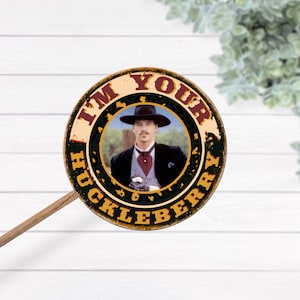 Ik ben uw Huckleberry Val Kilmer Tombstone waterdichte gelamineerde sticker, western decal, lap top sticker, retro sticker, film citaat