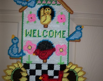 Vogelhaus Willkommens-Schild