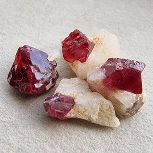 5.0g Red Spinel Rough Crystal, Natural,  Burma Origin, Lab Certified, IG The Lotus Gem