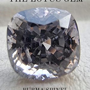 1.45ct Titanium Grey. Burma Spinel• Natural Unheated Untreated• Cushion Cut. 6.1x6.0x5.2mm. Ring or Pendent size. iG The Lotus Gem