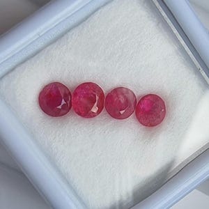 1.72ct Burmese Ruby, Round Faceted. Natural Untreated. IG The Lotus Gem
