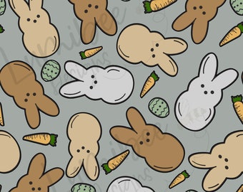 Baby Boy Easter Seamless File // Girl Easter Bunny Carrots Easter Eggs // Neutral Easter Bunny Print // Baby Girl Easter Seamless