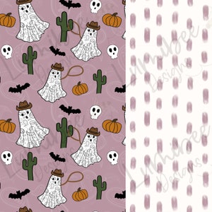 Western Halloween Seamless // Boho Halloween Seamless File // Boy Halloween Seamless // Girl Halloween Seamless // Paisley Western Ghost