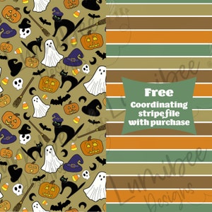 Boho Halloween Seamless // Halloween Seamless File // Ghost Seamless // Boy Halloween Seamless // Candy Corn Seamless