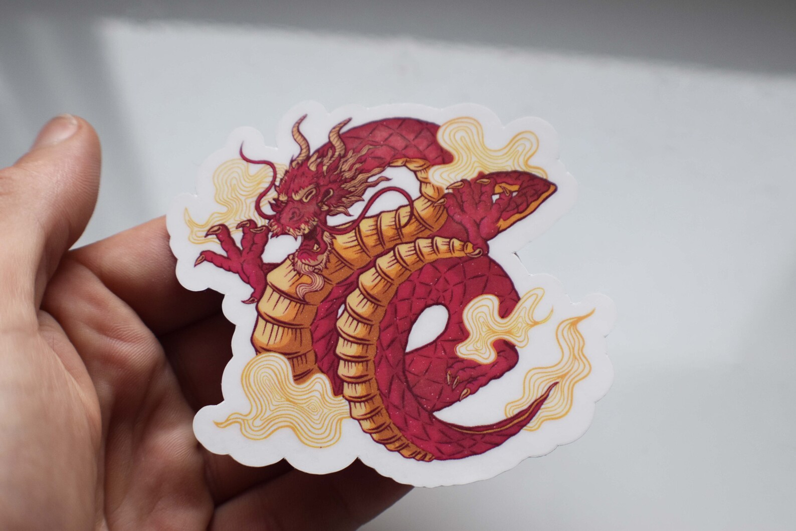 Japanese Dragon Sticker Pack of 5 Die Cut Vinyl Laminated Etsy