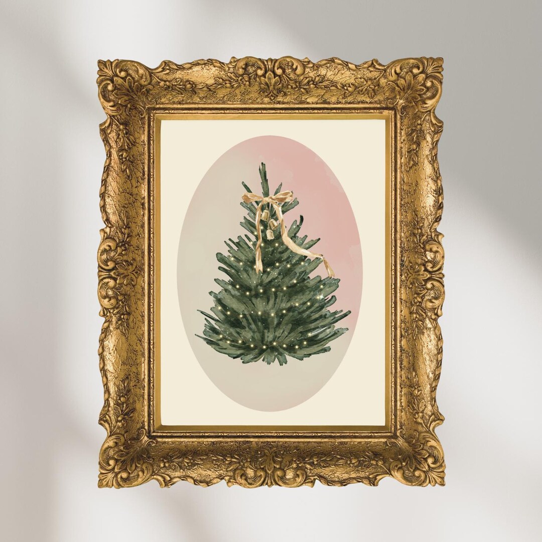 Christmas Wall Art, Christmas Tree Print, Printable Art, Holiday Tree