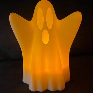 Vela de té fantasma de Halloween impresa en 3D: luz nocturna espeluznante