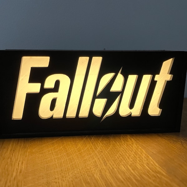 3D Printed Fallout Light Box - Night Light - Character Light Box - LED Lights