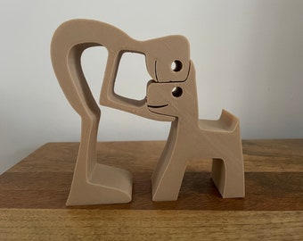 Man & Dog 3D printed figurine