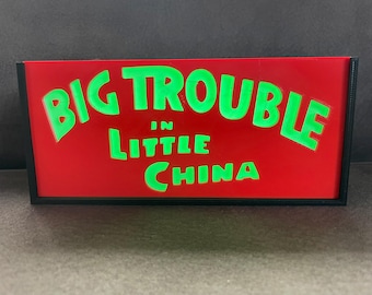 3D Printed Big Trouble In Little China Light Box: 80s Movie Decor