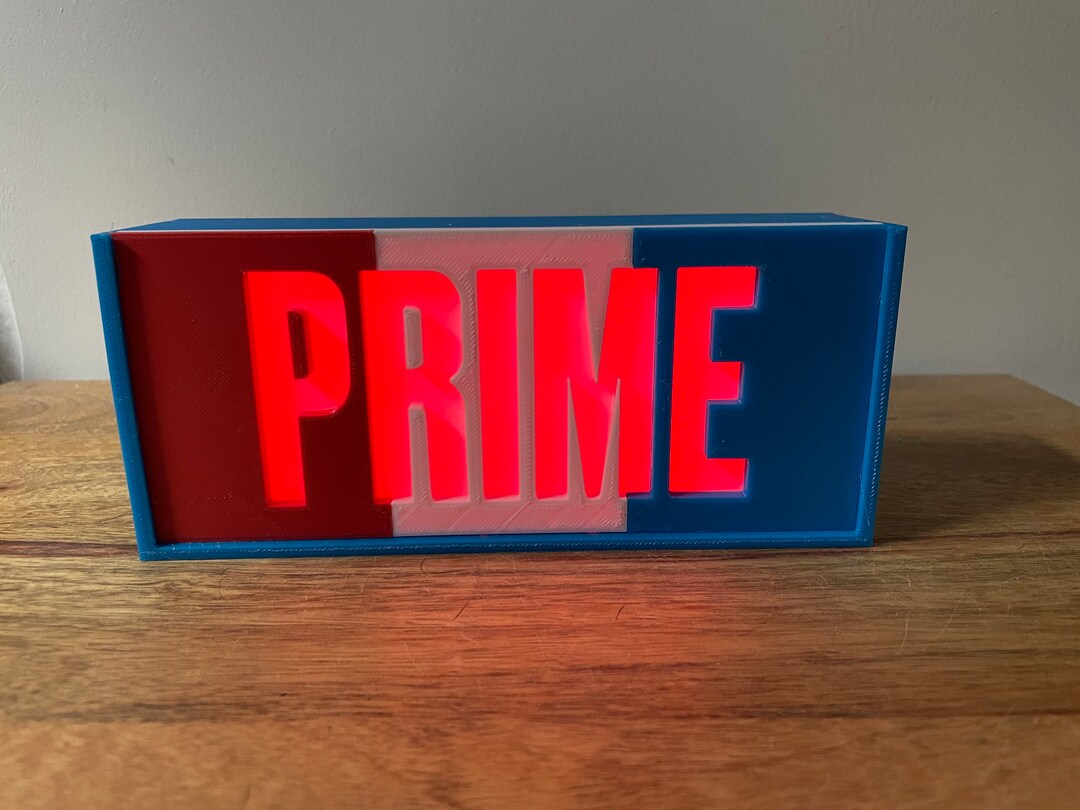 3D Printed PRIME Light Box Night Light Character Light Box LED Lights