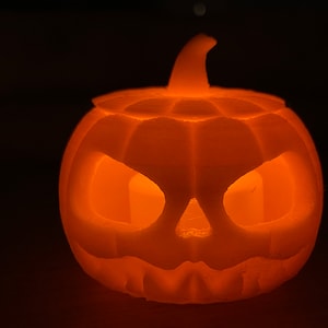3Dプリントカボチャ - ハロウィーンの飾り - LEDティーライト
