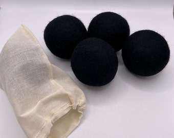 Black Wool Dryer Ball - Add Fragrance