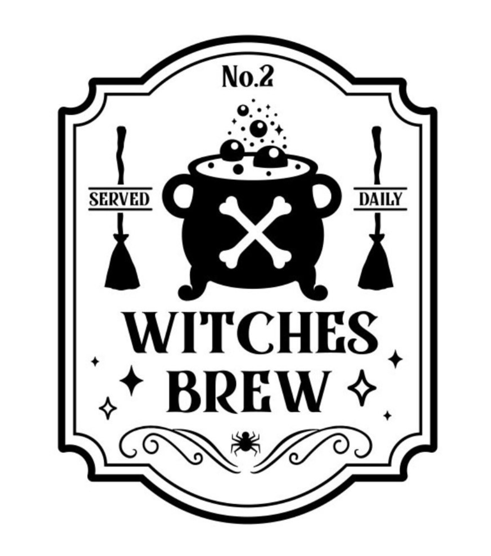 Witches Brew Halloween Sticker Etsy