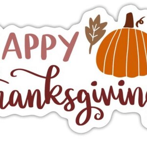 Happy Thanksgiving Sticker - Etsy
