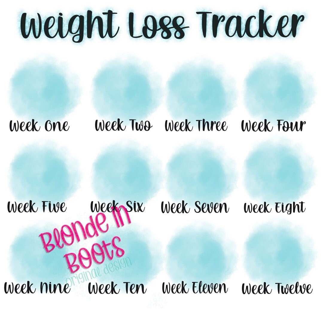 Fitness PNG Weight Loss Tracker Resolution Instagram Blog Etsy