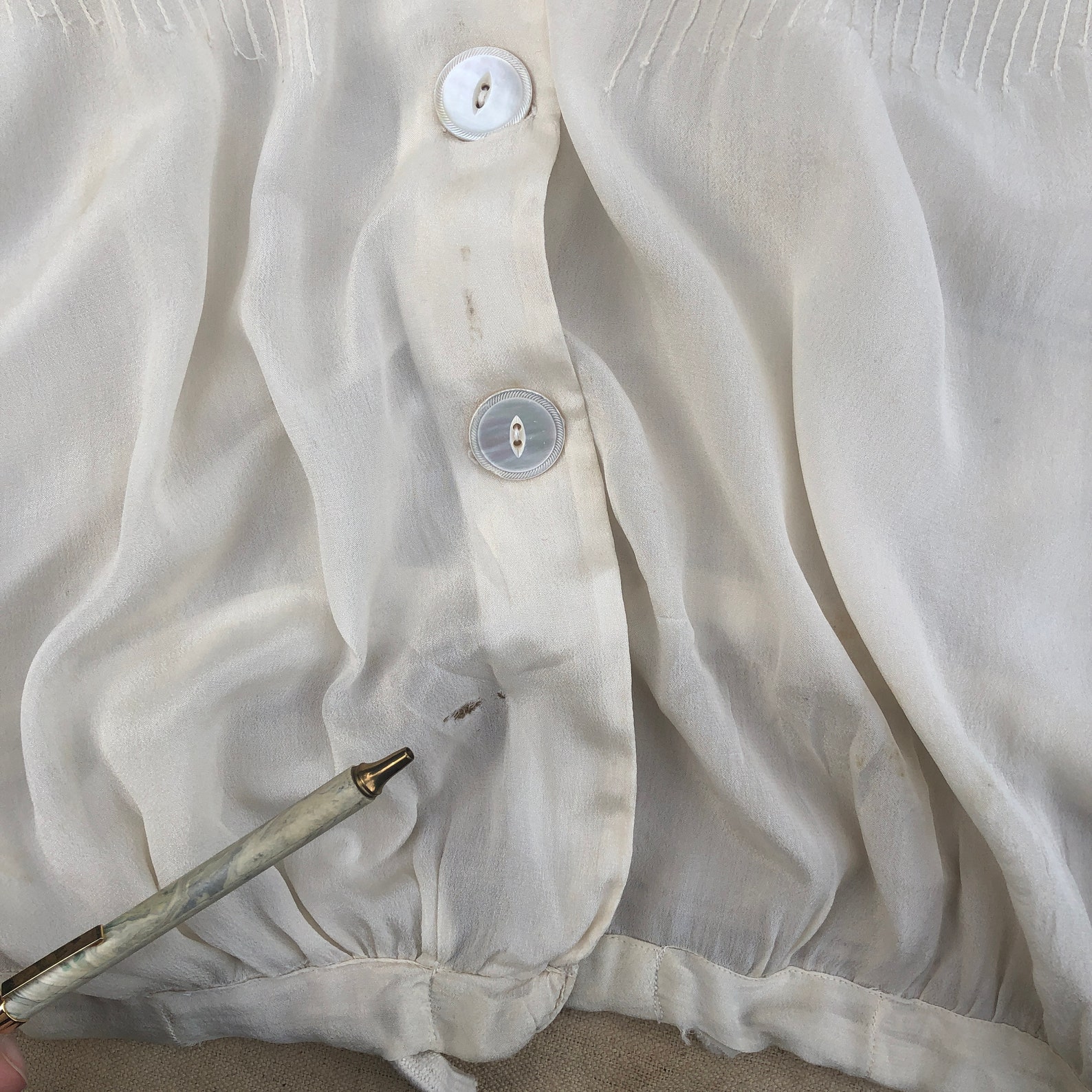 Vintage Midnight Pleated Silk Trousers