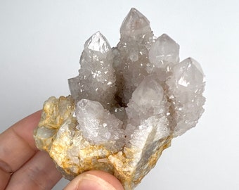 Spirit Quartz Cluster, White Spirit Quartz Crystal Cluster, Raw White Cactus Quartz, Clear Quartz Crystal, Natural Quartz Specimen