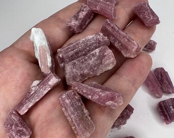 Raw Pink Tourmaline, Small Pink Rubellite Tourmaline Crystal, One Pink Tourmaline Stone Piece, Pink Rubellite Mineral, Unpolished Crystal
