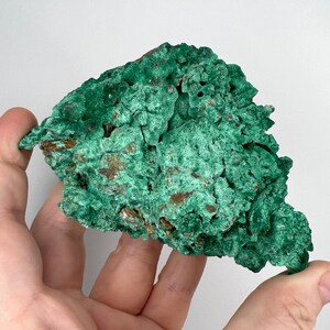 Fibrous Malachite Specimen, Natural Green Silky Malachite Crystal, Raw Malachite Mineral Specimen, Velvet Malachite Cluster
