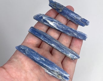 Natural Blue Kyanite Blade, Raw Kyanite Crystal, Rough Blue Kyanite Blades, Blue Kyanite Mineral, Unpolished Crystal, Small Medium Large