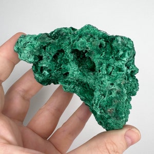 Fibrous Malachite Specimen, Natural Green Silky Malachite Crystal, Raw Malachite Mineral Specimen, Velvet Malachite Cluster