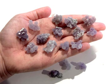 Mini 2-3g Grape Agate Cluster, Rare Druzy Purple Grape Agate, Botryoidal Purple Chalcedony, Raw Natural Mineral Specimen