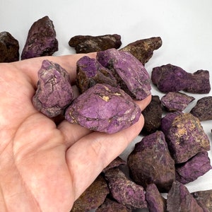Raw Purpurite, ~1&quot; Natural Rough Purpurite Mineral, Metallic Purple Crystal, Small Natural Purpurite Stone