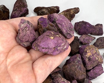 Raw Purpurite, ~1&quot; Natural Rough Purpurite Mineral, Metallic Purple Crystal, Small Natural Purpurite Stone