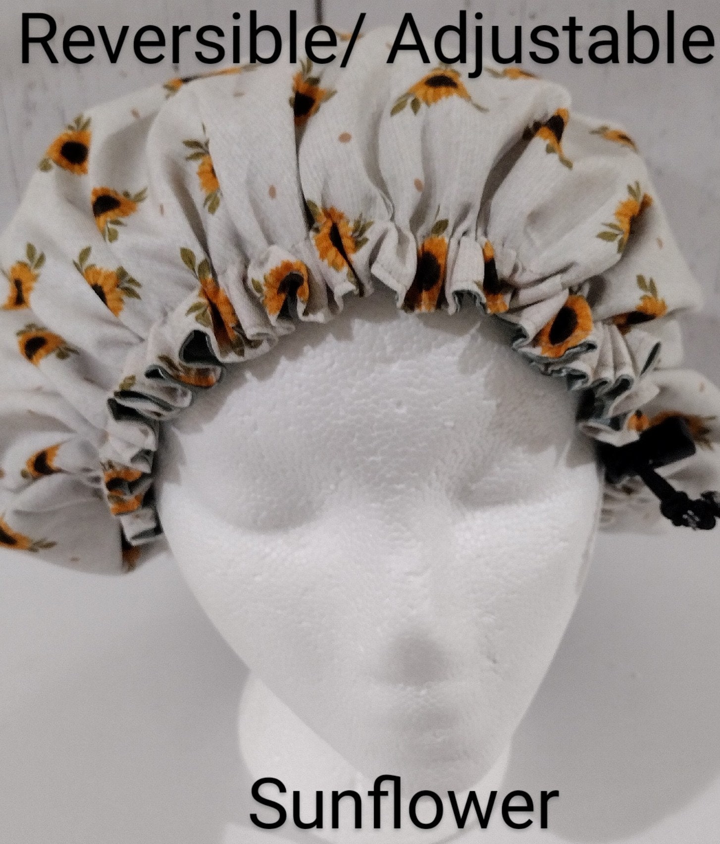 Satin/cotton Reversible Bonnet With Adjustable Drawstring. Hair ...
