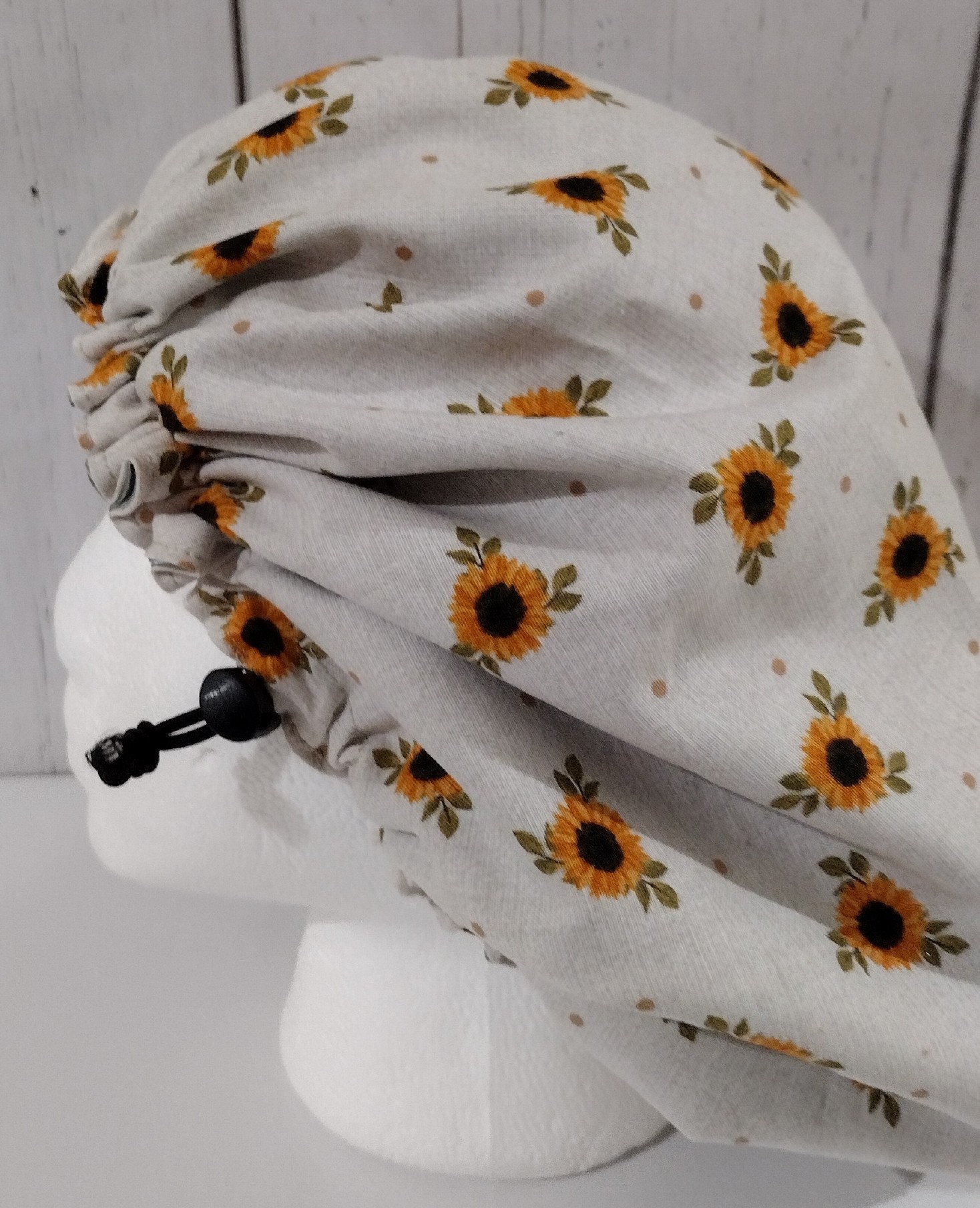 Satin/cotton Reversible Bonnet With Adjustable Drawstring. Hair ...
