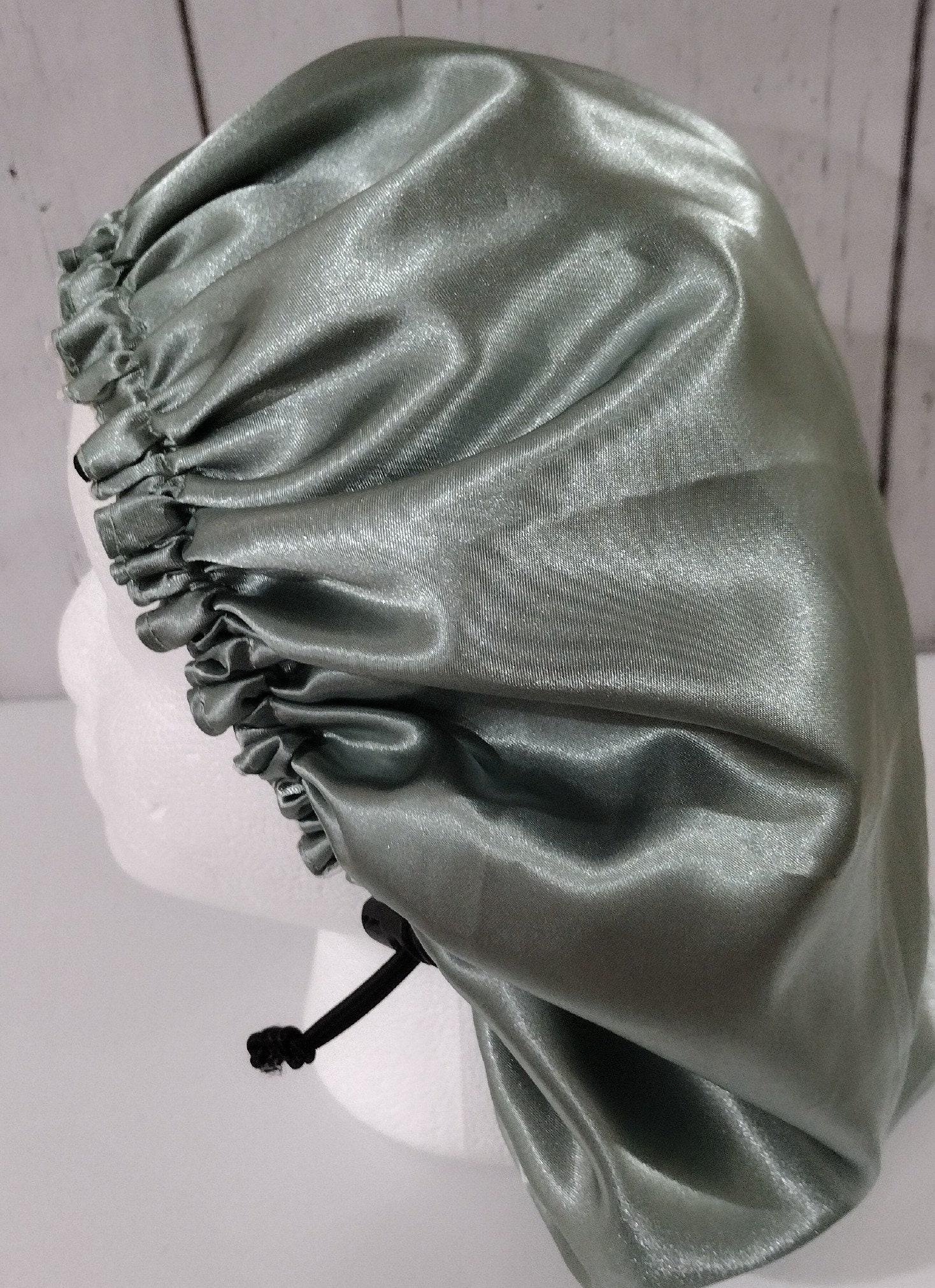 Satin/cotton Reversible Bonnet With Adjustable Drawstring. Hair ...