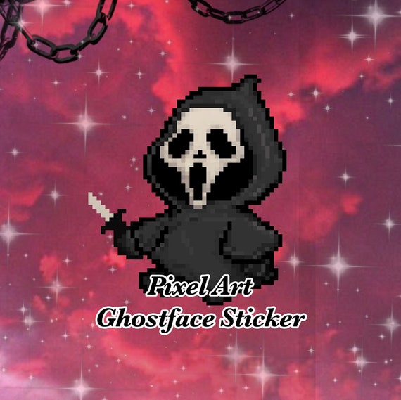 Pixel Art Ghostface Sticker Etsy