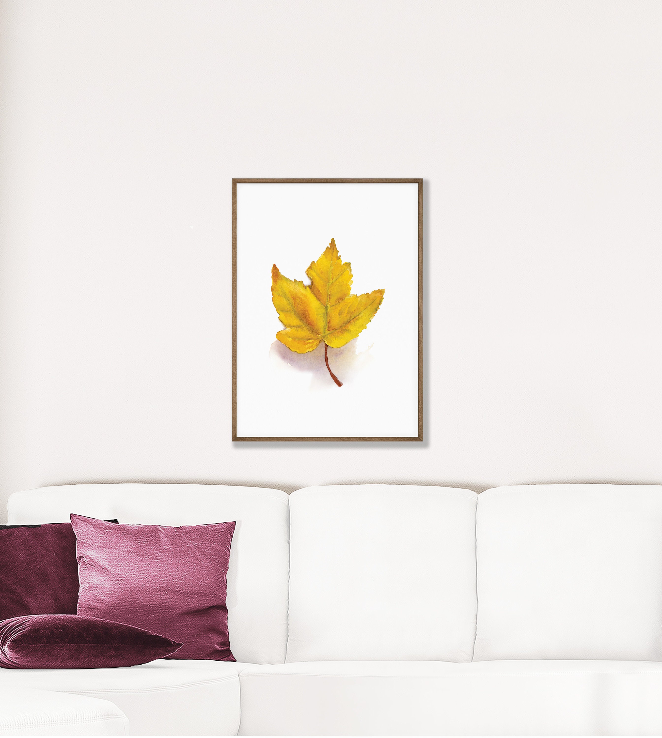 Set of 4 Fall Leaves Wall Art Print, Autumn Leaves, Printable ...