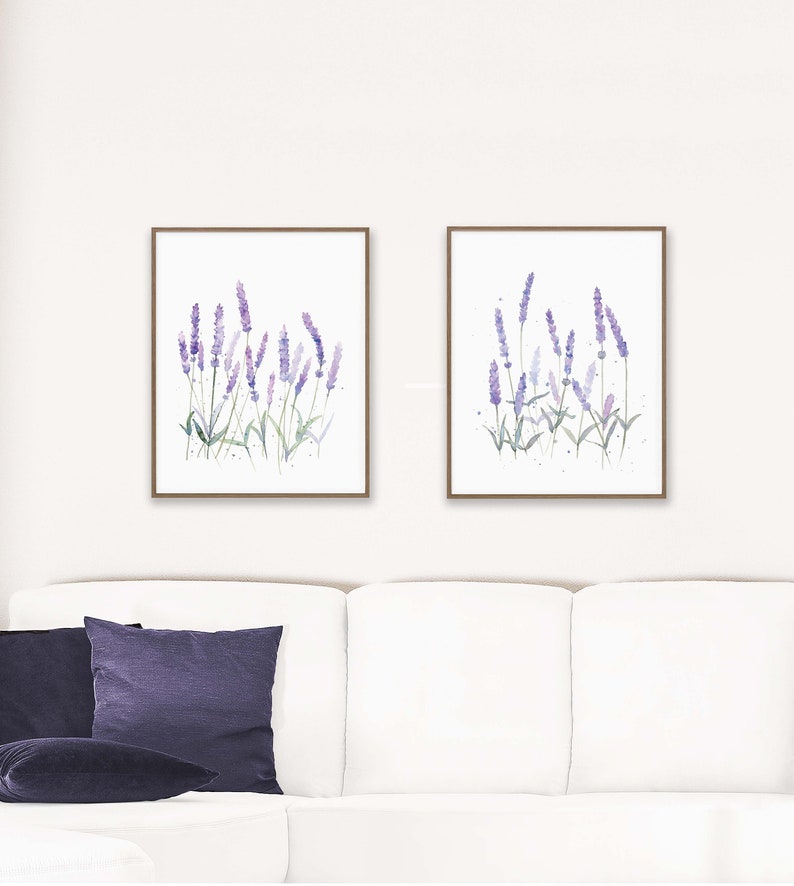 Spring Flowers Wall Art Lavender Flowers Printable Etsy