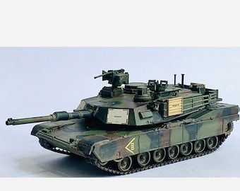 Affichage de simulation de collection de cadeaux de jouets à l&#39;échelle 1:72, char de combat principal américain M1A2