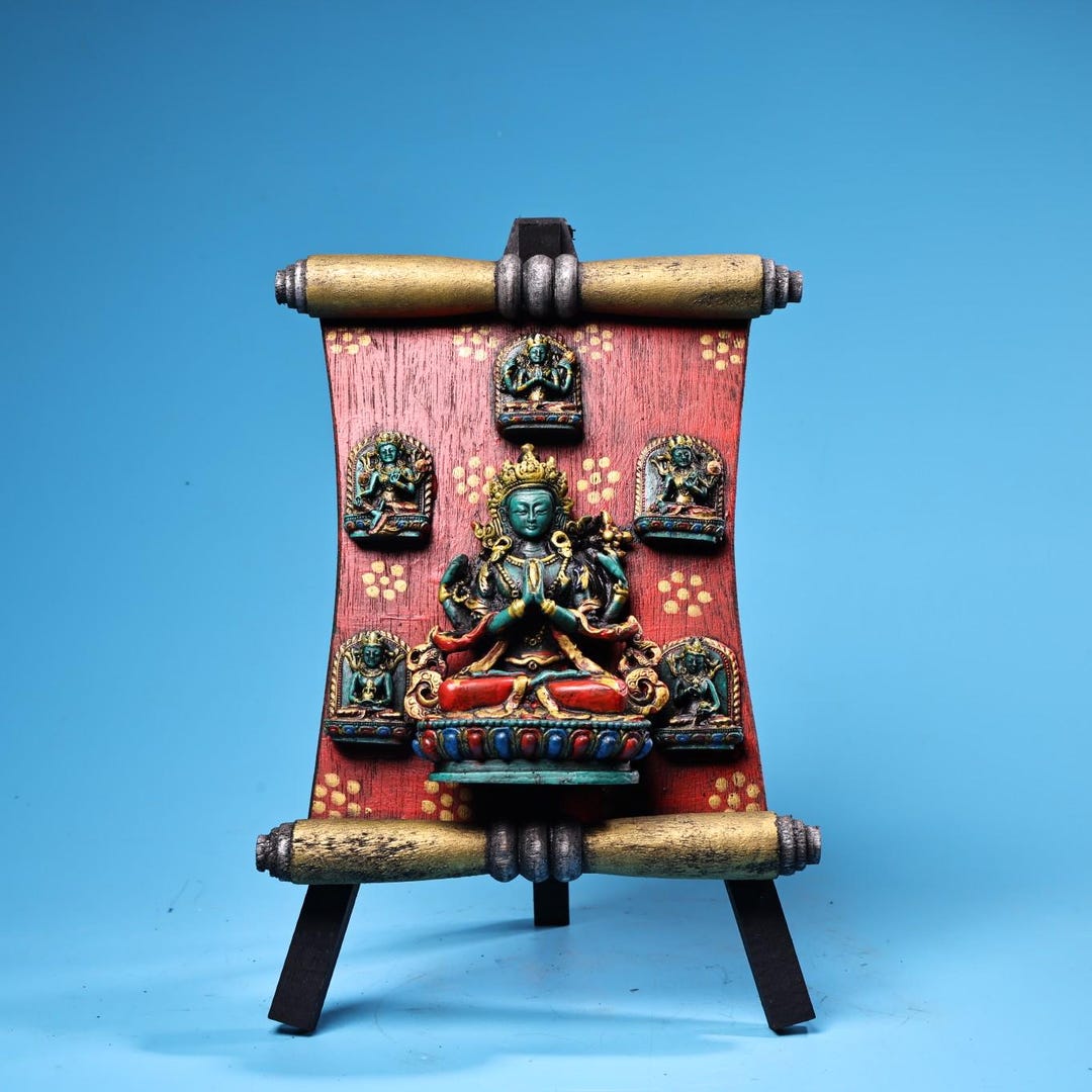 ♥未使用　茶碗　⑥　平安弘竹　金彩　色絵　酸漿　共箱付き　ホオズキ　骨董　古玩 Old Tibetan Xizang Collecting Old Wooden Plate Inlaid