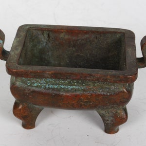 Hand-made bronze censer from folk collection