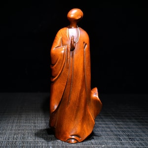Chinesische Volkssammlung von handgeschnitztem Buchsbaum Buddha