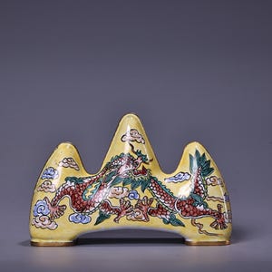 Rare old collection of Qing Dynasty pure hand-painted enamel pen holder