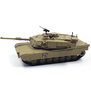 Diecast American M1A2 Militarized Combat Main Battle Tank Alloy & Plastic Model 1:72 Scale Toy Gift Collection Simulation