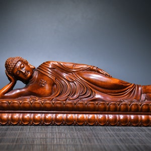Chinesische Volkssammlung von handgeschnitztem Buchsbaum Buddha