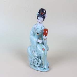 Chinese collection handmade painted ceramic beauties statues