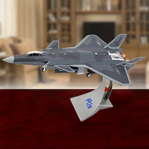Diecast J-20 Militarized Combat Stealth Fighter Alloy Model 1:144 Scale Toy Gift Collection Simulation Display Decoration