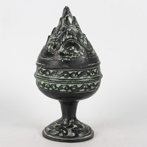 Hand-made bronze censer from folk collection
