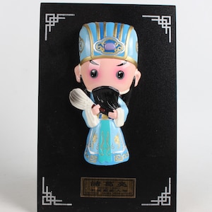 Handbemalte Lackmaske der Zhu Ge Liang-Statue