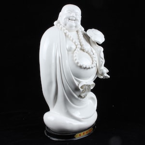 China Collection Dehua Porcelain Maitreya Buddha Statue